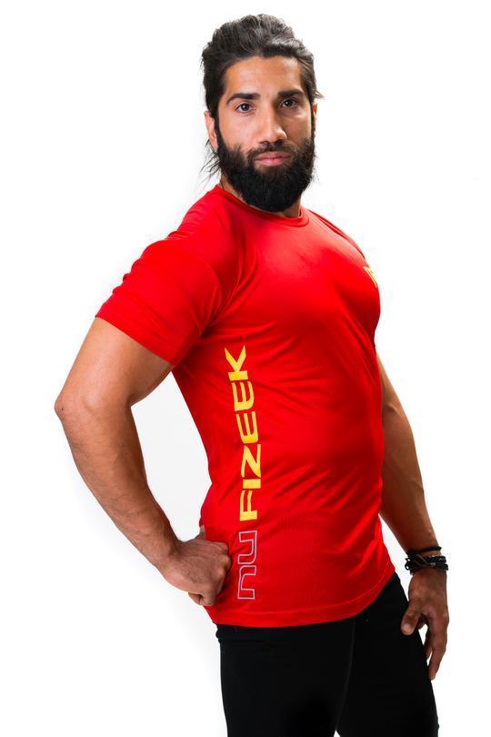 HIS SIGNATURE TEE - RED - Be Activewear