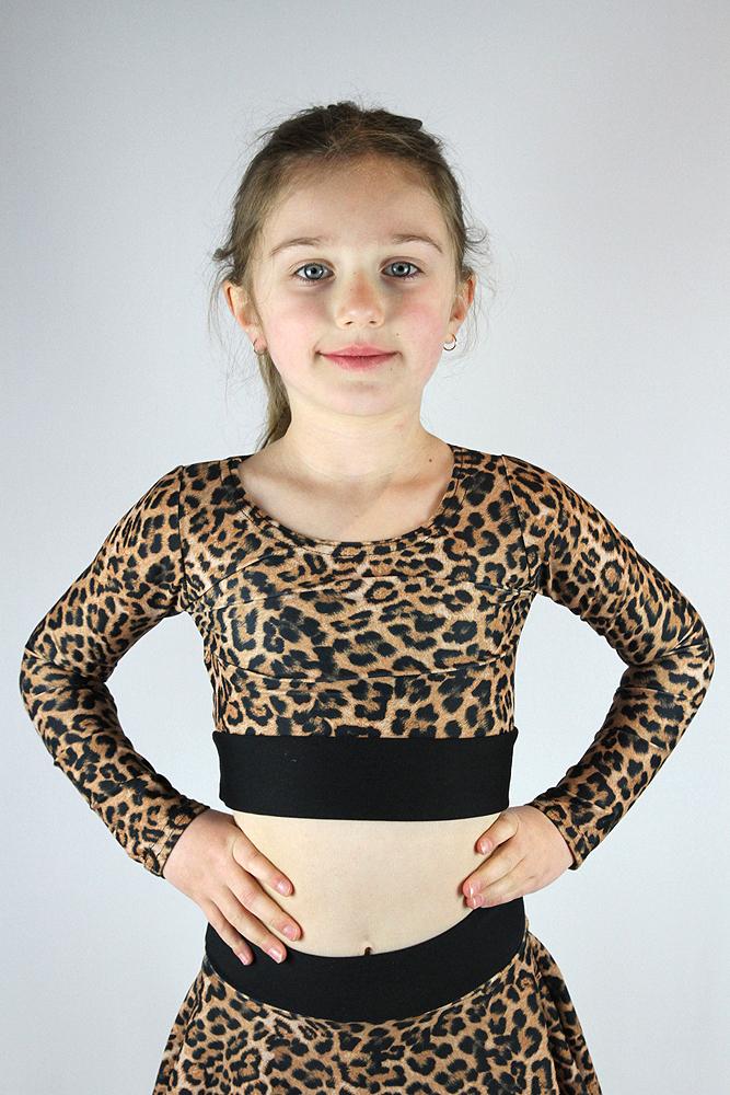 RARR DESIGNS crop Animal Long Sleeve Crop Top Youth Girls