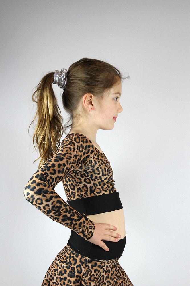 RARR DESIGNS crop Animal Long Sleeve Crop Top Youth Girls