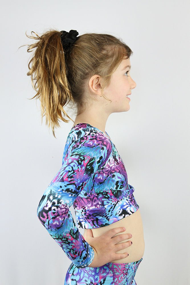 RARR DESIGNS crop Labyrinth Long Sleeve Crop Top Youth Girls