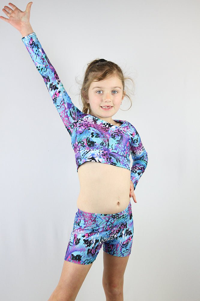 RARR DESIGNS crop Labyrinth Long Sleeve Crop Top Youth Girls