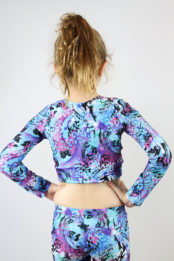 RARR DESIGNS crop Labyrinth Long Sleeve Crop Top Youth Girls