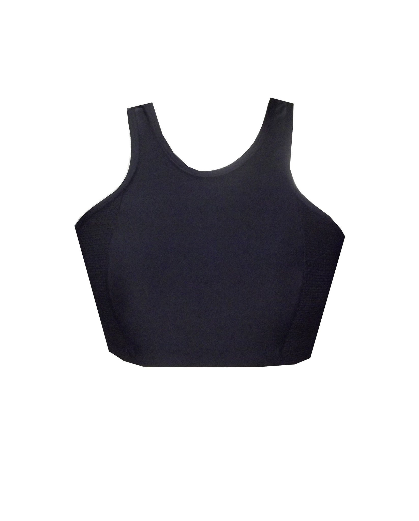 BK36 Contrast Sports Mesh High Neck Tank Crop Top - Be Activewear
