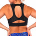 BK36 Contrast Sports Mesh High Neck Tank Crop Top - Be Activewear