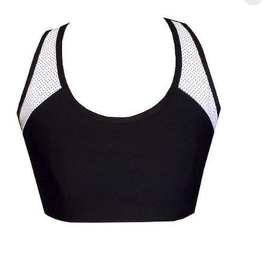 Black & White Max Impact Sports Crop Top BK100 - Be Activewear
