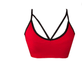Cherry Red Strappy V Neck Crop Top - Be Activewear