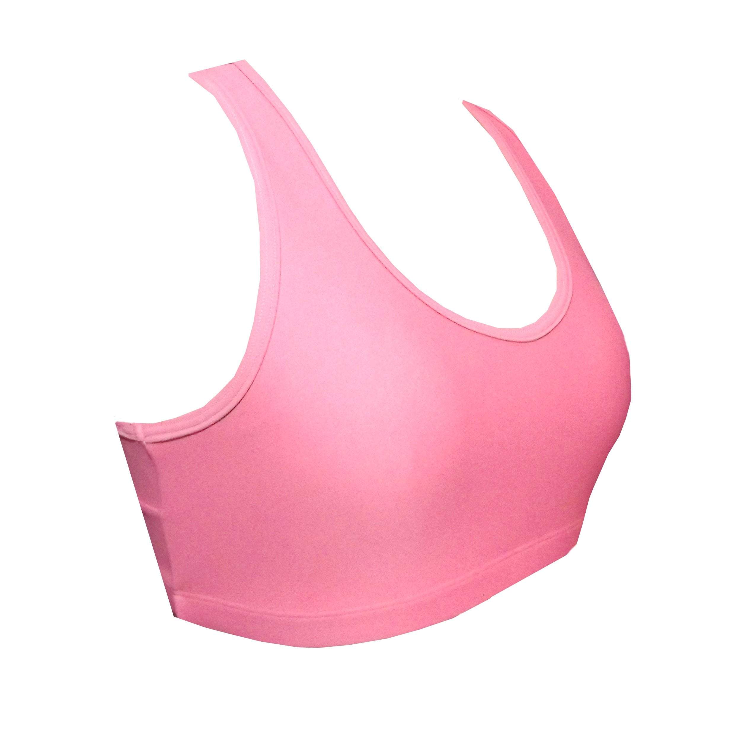 Coral Pink High Impact Crop Top feat Keyhole Racerback BK24CP - Be Activewear