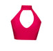 Rhapso Designs Crop Tops High Neck Halter Sports Crop Top in Red BK139R