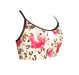Rhapso Designs Crop Tops Leopard Rose Print Sports Keyhole Crop Top CT2P855
