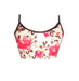 Rhapso Designs Crop Tops Leopard Rose Print Sports Keyhole Crop Top CT2P855