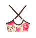 Rhapso Designs Crop Tops Leopard Rose Print Sports Keyhole Crop Top CT2P855