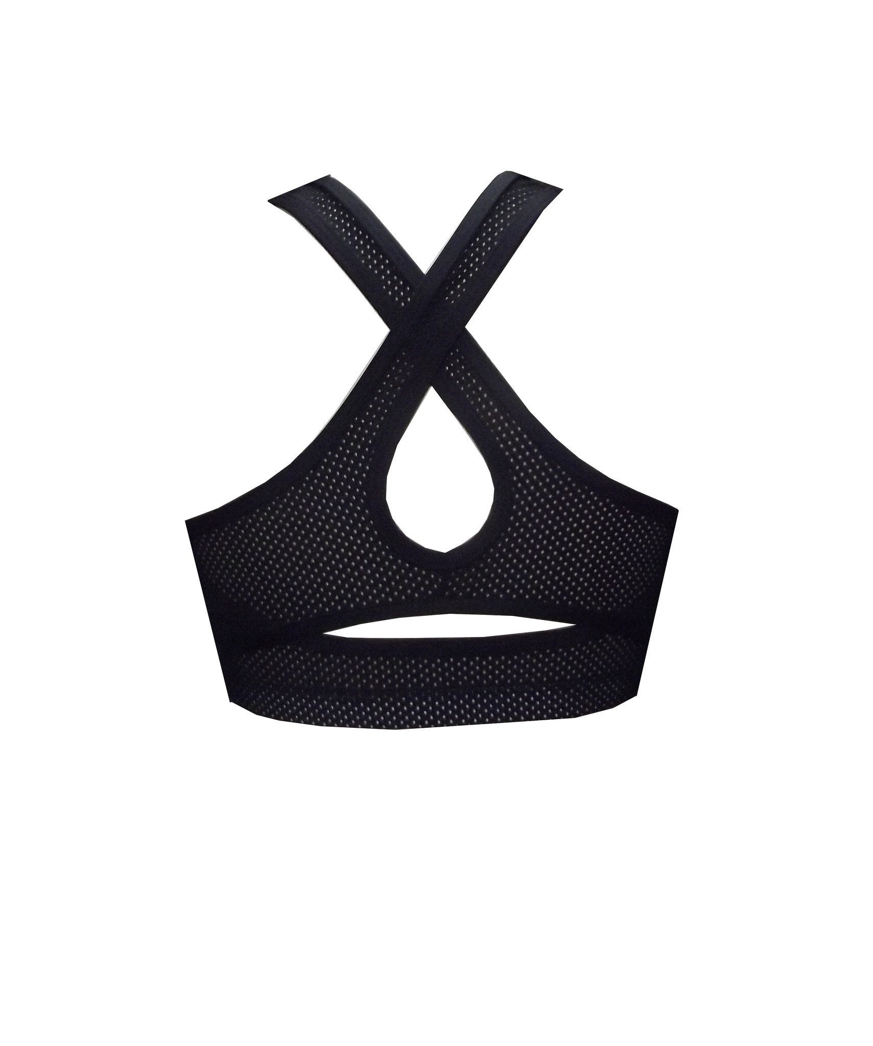 Monochrome Sports Mesh V Neck Max Impact Crop Top - Be Activewear