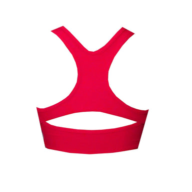Red Scrunch front Sports Crop Top BK138R - Be Activewear