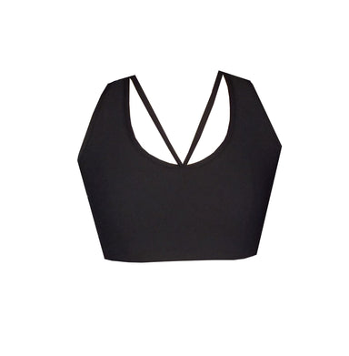 Scallop Back Strappy Sports Crop Top BK74 - Be Activewear