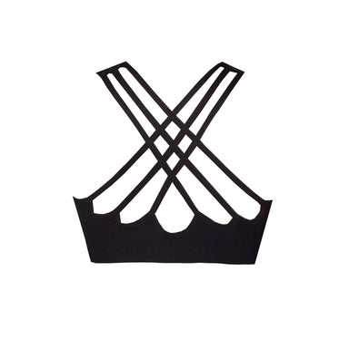 Scallop Back Strappy Sports Crop Top BK74 - Be Activewear