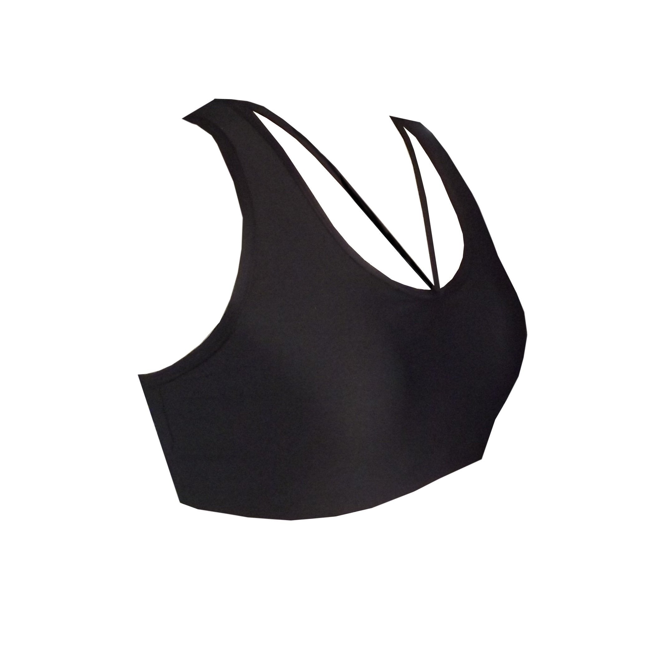 Scallop Back Strappy Sports Crop Top BK74 - Be Activewear