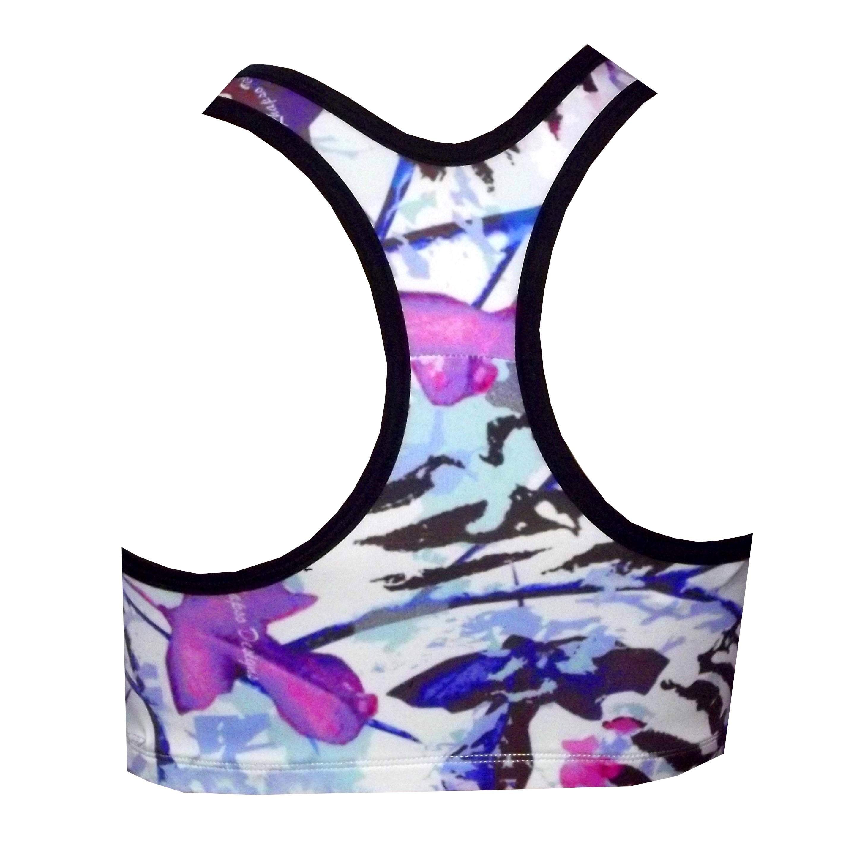 Rhapso Designs Crop Tops Tiger in the wild print sports crop top BK150P857