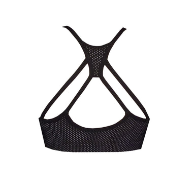 V Neck Power Mesh Sports Crop Top BK97 - Be Activewear