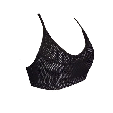 V Neck Power Mesh Sports Crop Top BK97 - Be Activewear