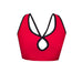 Vamp Cherry Red Crop Top BK73 - Be Activewear