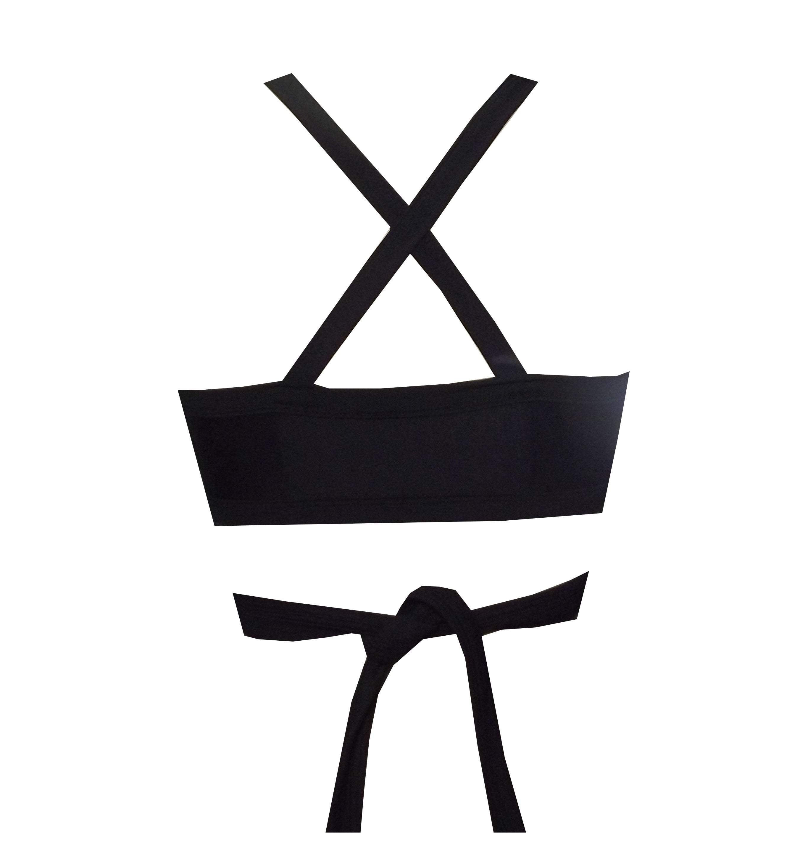 Black Cross Over Wrap Sports Crop Top - Be Activewear
