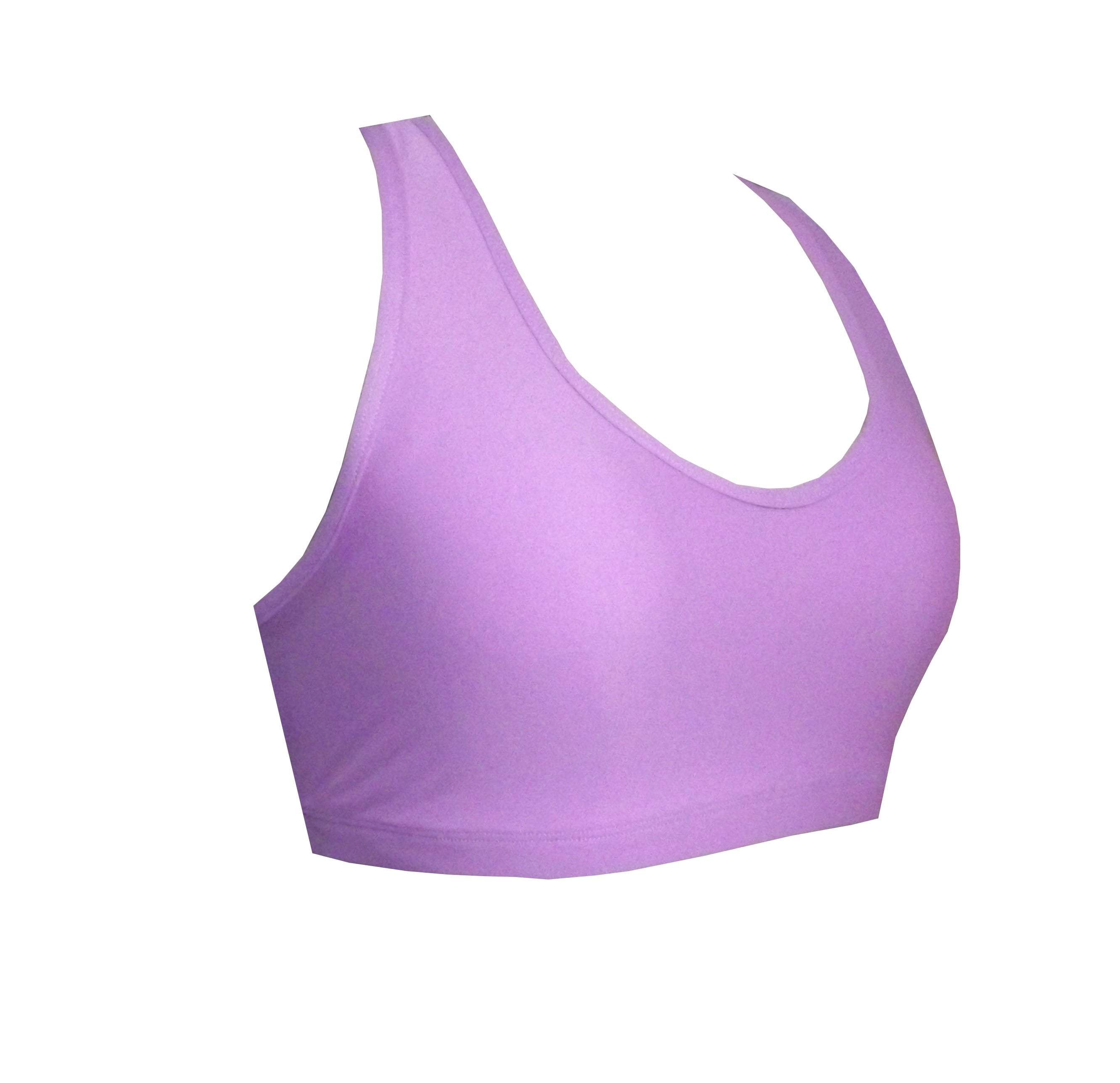 Strappy Lilac Sports Crop Top BK130 - Be Activewear