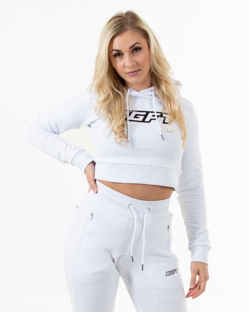 RigFit Hoodies LEGEND CROPPED PULLOVER HOODIE-White