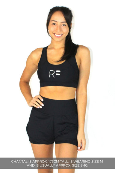 RunFaster Clothing Keyhole Sports Bra - Black