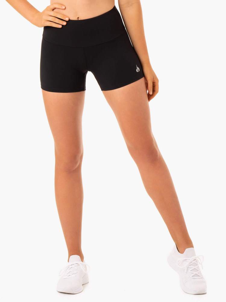 Ryderwear Shorts STAPLES SCRUNCH BUM BOOTY SHORTS - BLACK