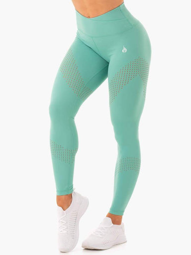 Ryderwear Tights IMPACT HIGH WAISTED LEGGINGS - TURQUOISE
