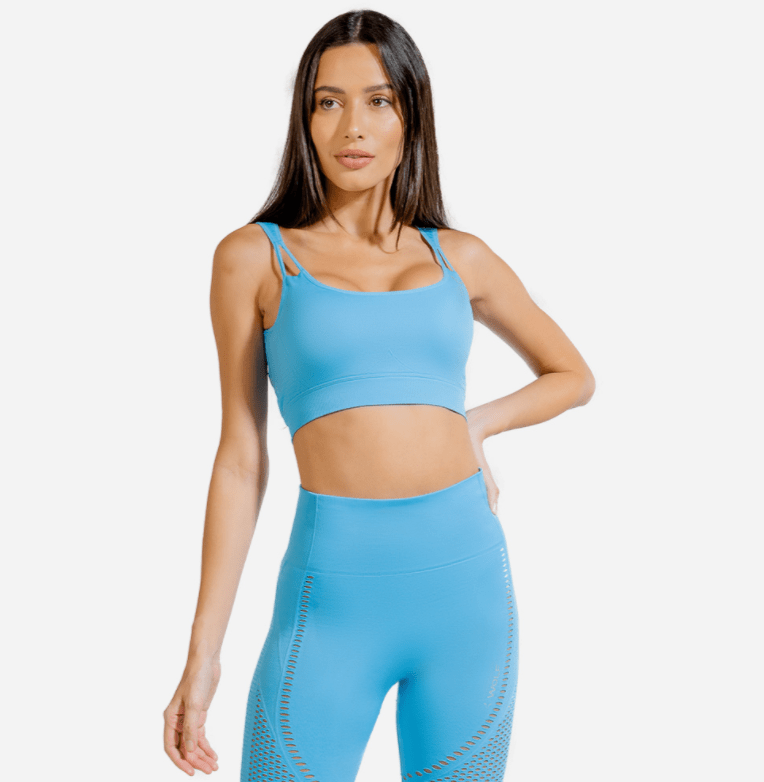 Squat Wolf Crop Tops META SPORTS BRA – SKY BLUE