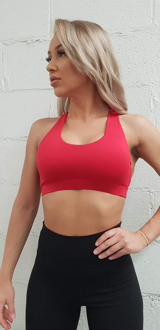 SPORTS BRA - CORE VALUES - Red - Be Activewear
