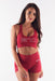 HYPED SPORTS BRA - DEEP RED - Be Activewear