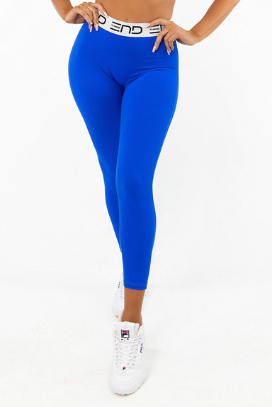 TRACK HIGH WAIST LEGGINGS - ELECTRIC BLUE - Be Activewear