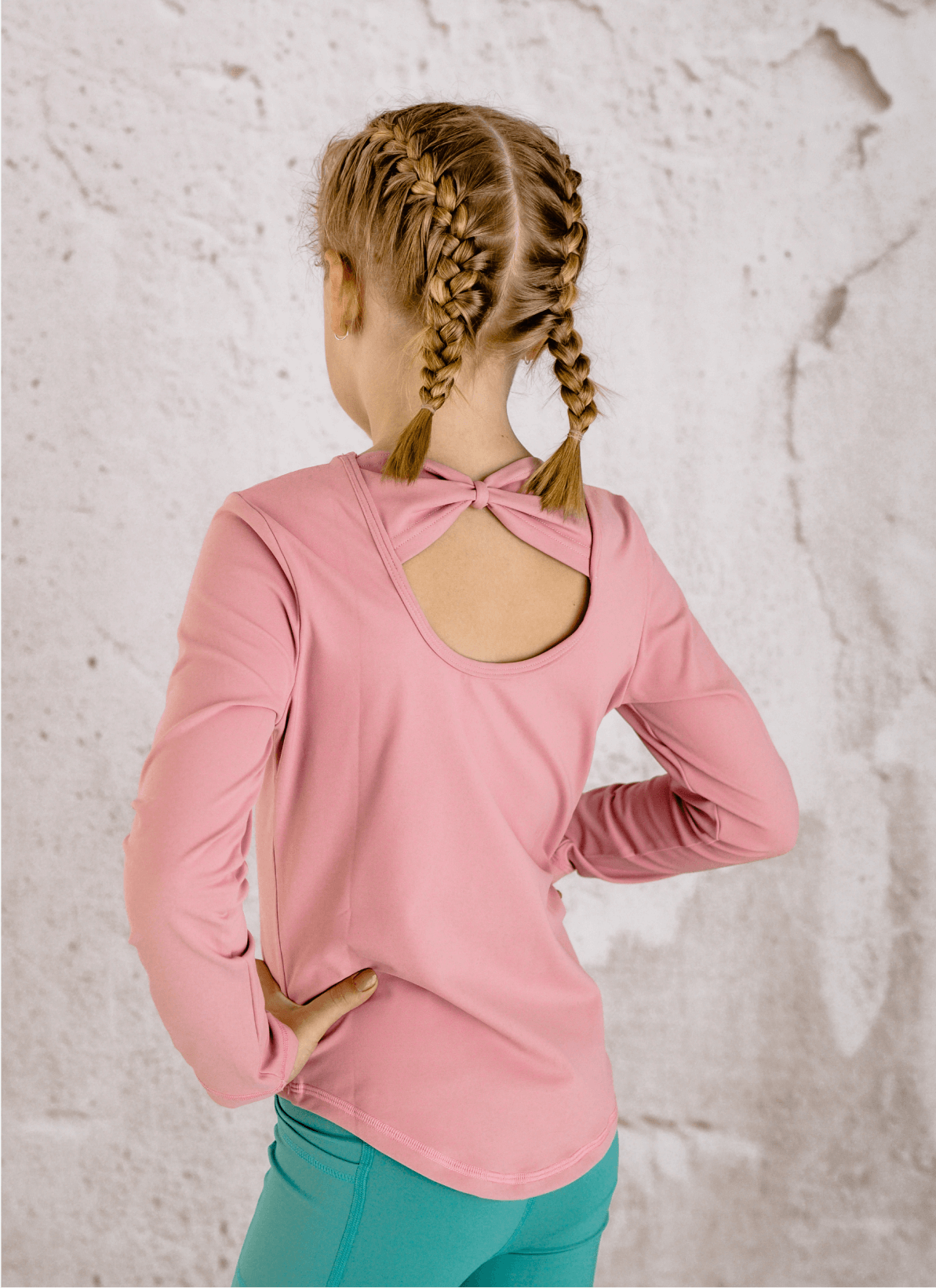Two Daisies Tops Bow Back Long Sleeve Top