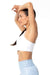 Vie Active Crop Tops Tally Bra – White