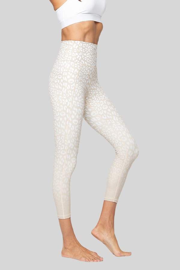 Lulu White Cheetah Print Leggings Speckled Align LuLu Lemon