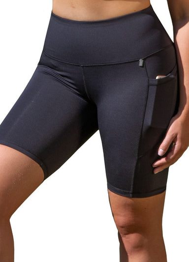 www.lasculpte.com.au 8 Recycled High Waisted Bike Shorts with Phone Pockets