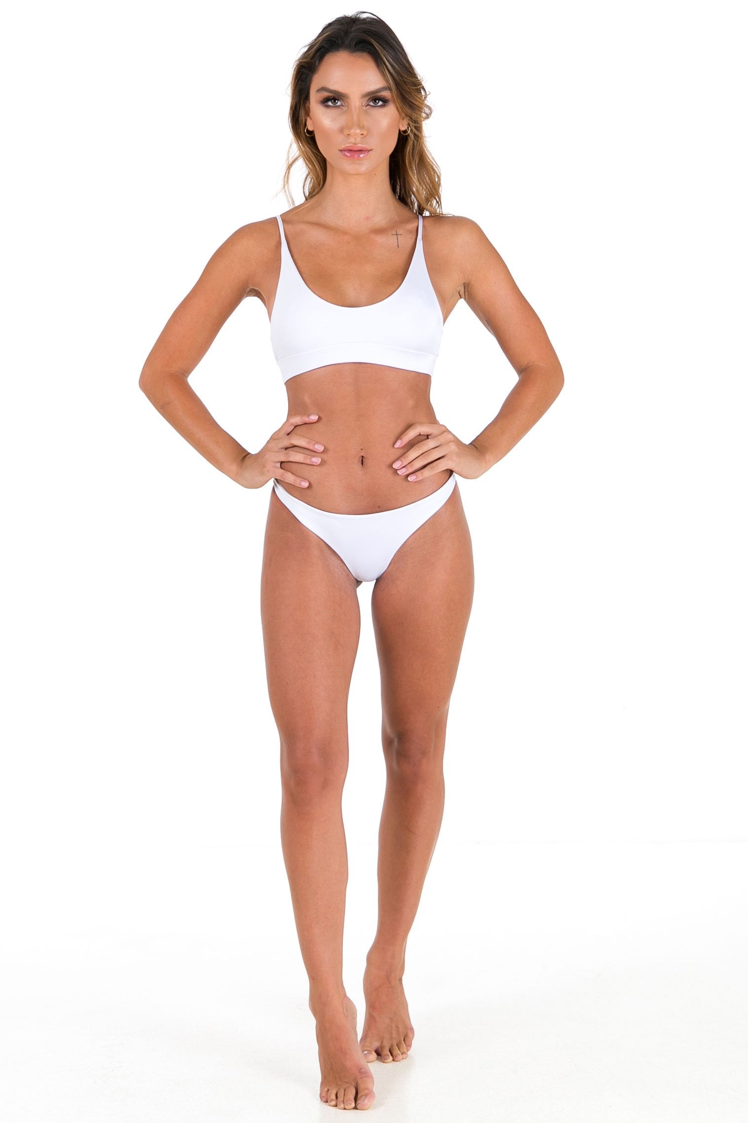 Xahara Activewear Swim Elle Swim Bottoms - White